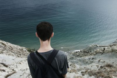 Man standing in water