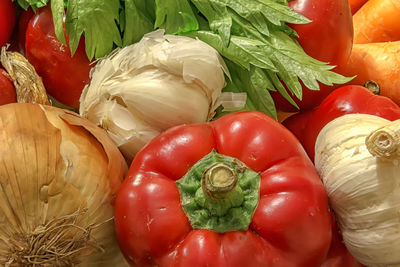 Close-up of fruits and vegetables