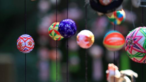 Close-up of illuminated christmas lights