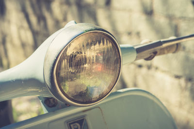 Close-up of old vintage car