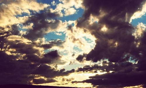 Low angle view of cloudy sky