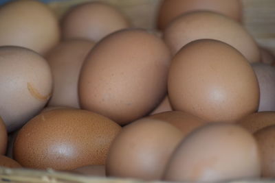 Full frame shot of eggs