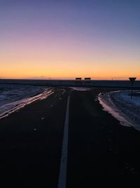 Scenic view of beach during sunset