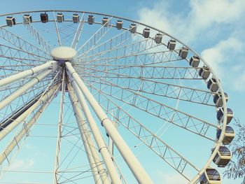 Low angle view of ferris wheel against sky