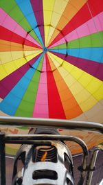 Low angle view of hot air balloon