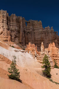 Rock formations on sunny day