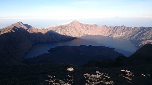 Sagara anak lake, from top rinjani mountain, like a new world