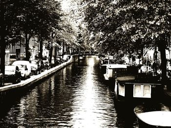View of canal along buildings