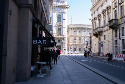 People walking on street