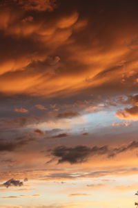 Low angle view of sky during sunset