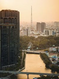 View of buildings in city