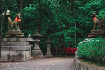 Statue in park