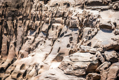 Full frame shot of rock formations