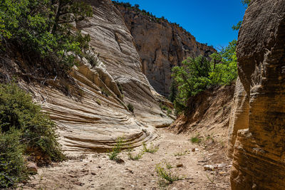Scenic view of rocky mountains