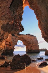 Rock formations in sea