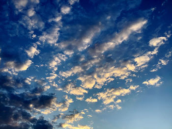 Low angle view of clouds in sky