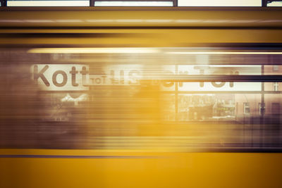 Train at railroad station platform