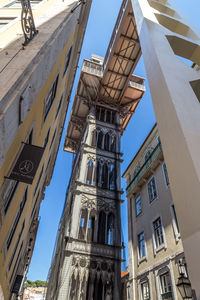 Low angle view of old building against sky