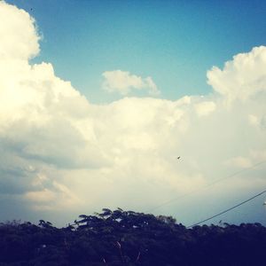 Low angle view of cloudy sky