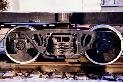 Close-up of old train