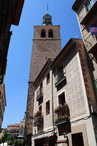 Low angle view of buildings against sky