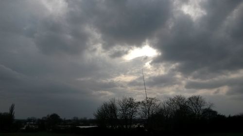 Low angle view of cloudy sky