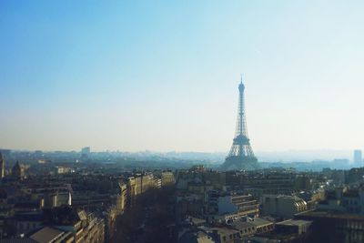 Cityscape with eiffel tower in background