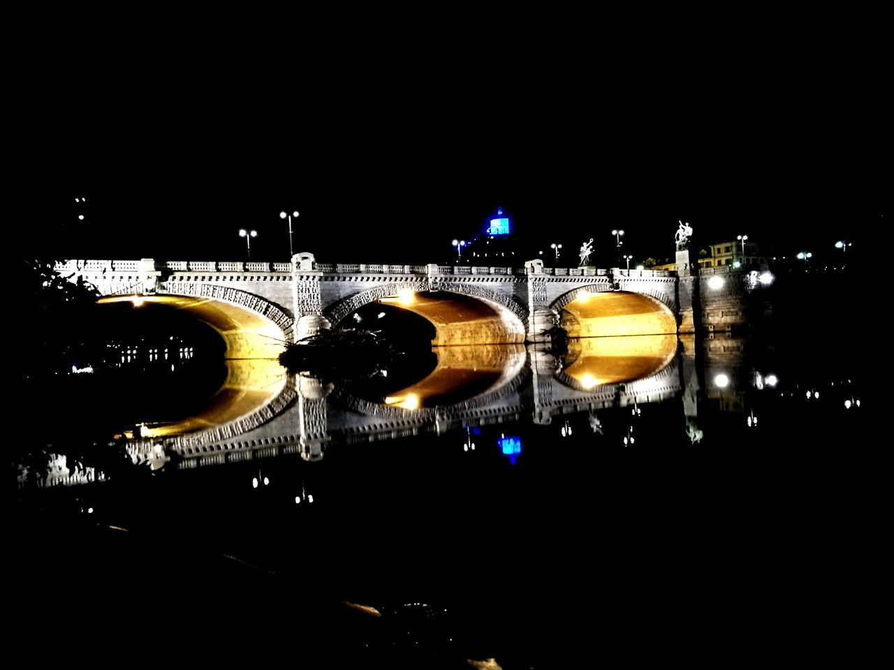 illuminated, night, architecture, building exterior, built structure, city, no people, outdoors, water, bridge - man made structure, sky