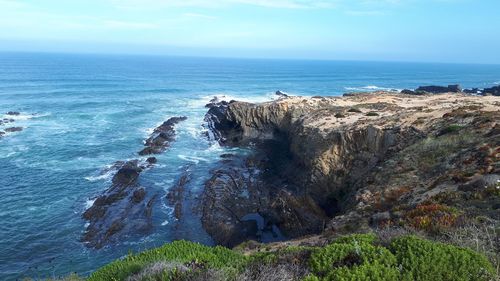 Scenic view of sea against sky