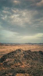 Scenic view of desert against sky