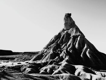 Low angle view of rock formation