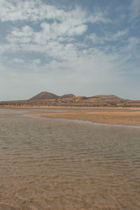 Scenic view of desert against sky