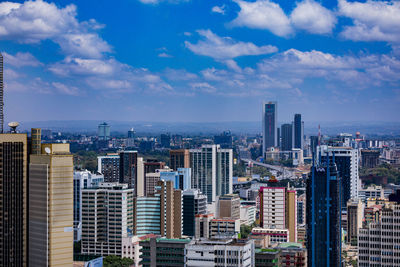 Nairobi city county skyline skyscrapers kenya's capital east africa panoramic scenic views from kicc