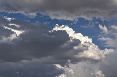 Low angle view of clouds in sky