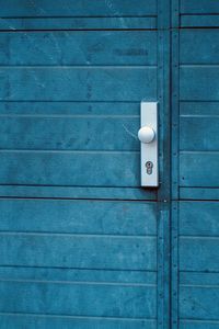 Full frame shot of blue door