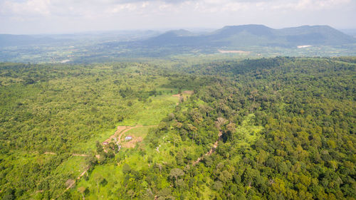 High angle view of landscape against sky