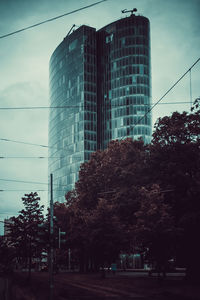 Low angle view of modern building against sky