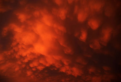 Low angle view of sky at sunset