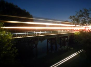 Light trails at night