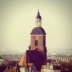 High angle view of building