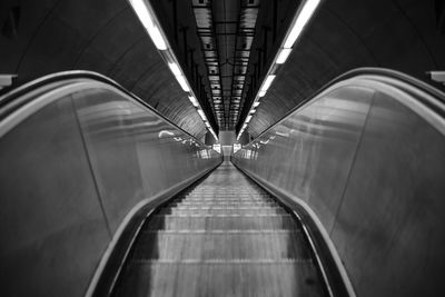 View of subway tunnel