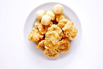 Close-up of food on white background