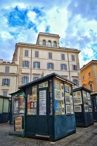 Low angle view of building against sky