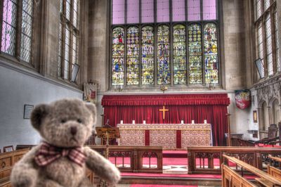 View of buddha statue in temple