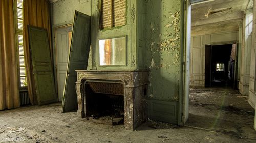 Interior of abandoned house