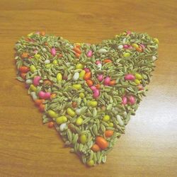 Close-up of heart shape on table