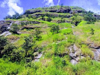 Scenic view of land against sky