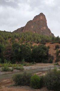 Scenic view of rocky mountains against sky