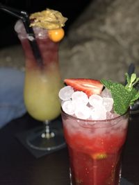 Close-up of drink on table