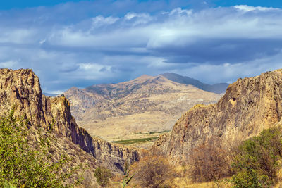 Landscape with mountains near noravank monastery, armenia